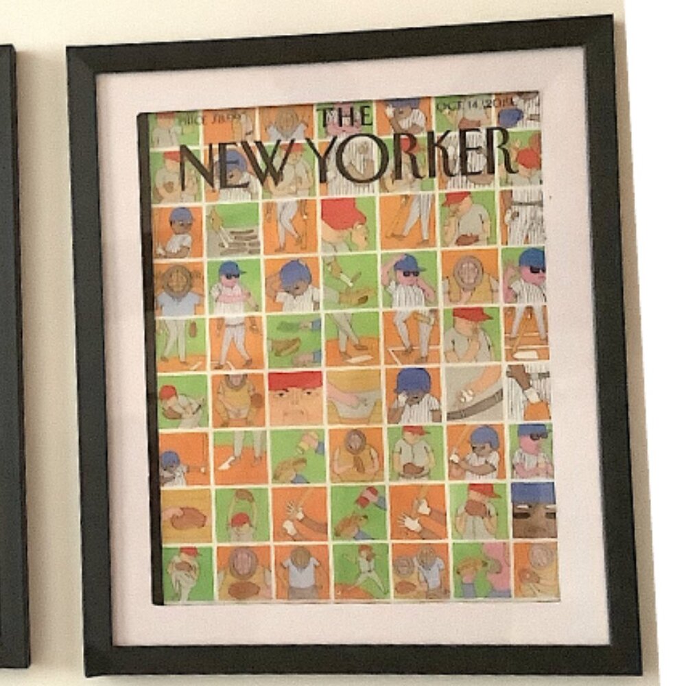 The New Yorker framed magazine: October 14, 2019, "Inside Baseball", by E. Steed